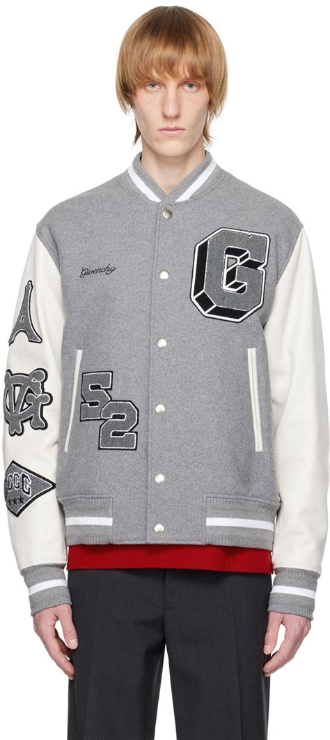 givenchy overcoat|givenchy varsity jacket.